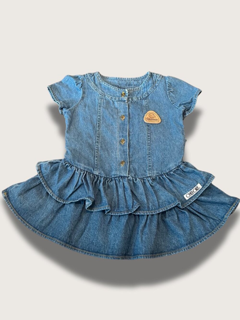 Vintage Cherokee Denim Tiered Dress